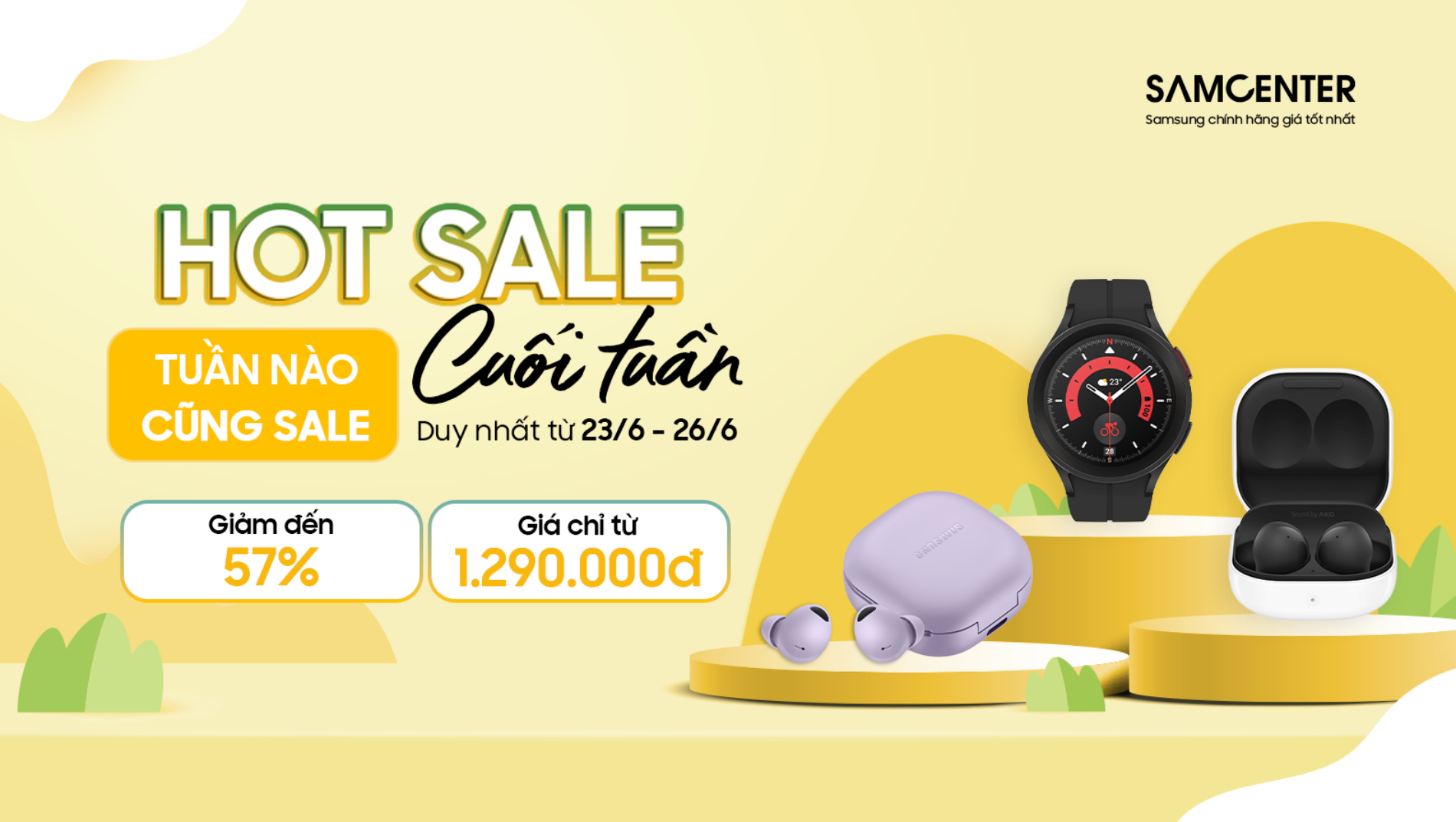 Hình ảnh cho danh mục [23/6 - 26/6] Hot Sale Cuối Tuần - Watch & Buds Tung Deal Bùng Nổ Đến 57%
